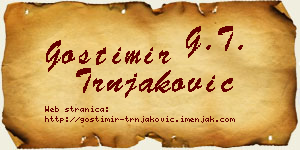 Gostimir Trnjaković vizit kartica